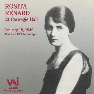 Image for 'Rosita Renard At Carnegie Hall: January 19, 1949 (Plus Rare 1928 Recordings)'