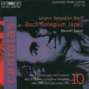 “Bach, J.S.: Cantatas, Vol. 10 - Bwv 105, 179, 186”的封面