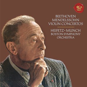 'Beethoven: Violin Concerto in D Major, Op. 61 - Mendelssohn: Violin Concerto in E Minor, Op. 64 (Heifetz Remastered)' için resim