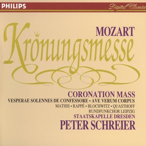 “Mozart: Coronation Mass; Vesperae solennes de Confessore; Ave verum corpus”的封面