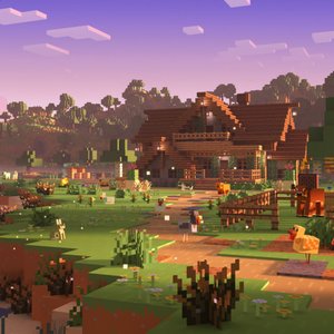 “Minecraft: Soothing Farm Morning”的封面