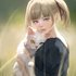 a girl and a cat 的头像