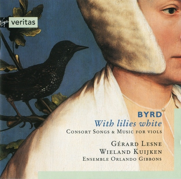 With Lilies White: Consort Songs & Music for Viols (Ensemble Orlando Gibbons feat. alto: Gérard Lesne, viol: Wieland Kuijken) cover