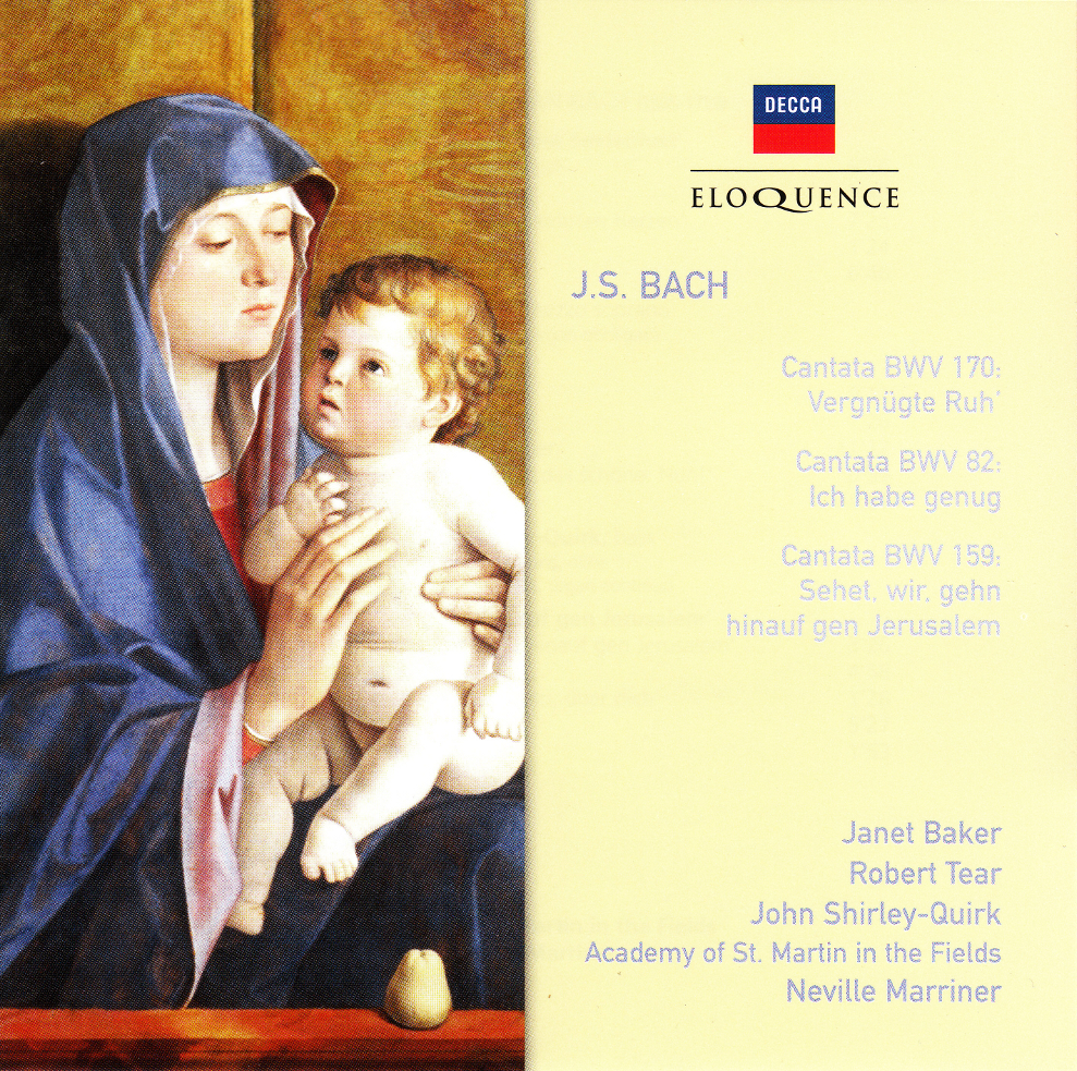 Cantatas Nos. 170, 82 & 159 cover